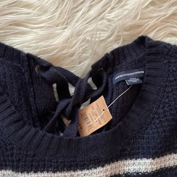 NWT American Eagle Lace Up Sweater Dress M - Picture 2 of 3